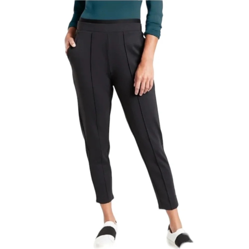 Athleta Women's Venice Pintuck Pants in Black Sculptek Light Size XS